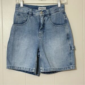 Afends Emilie Workwear Carpenter Denim Shorts High Rise Blue Size 24